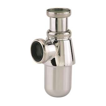 Siphon lavabo laiton chromé, réglable 35/90 mm, sortie D32, débit 46 l/mn|Valentin-VA213030000000