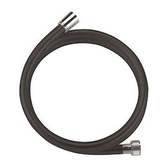 Flexible de douche PVC noir 1,50 m, haute résistance, écrou tournant|Valentin-VA289740000500
