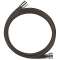 Flexible de douche PVC noir 1,50 m, haute résistance, écrou tournant