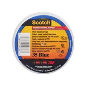 3M Scotch 35 Ruban isolant électrique hautes performances 20m x 19mm Bleu|3M france-TRM80050