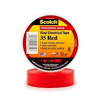 3M Scotch 35 Ruban isolant électrique hautes performances 20m x 19mm Rouge|3M france-TRM80055