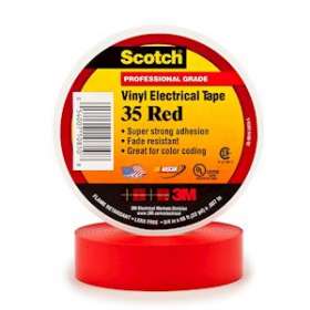 3M Scotch 35 Ruban isolant électrique hautes performances 20m x 19mm Rouge|3M france-TRM80055