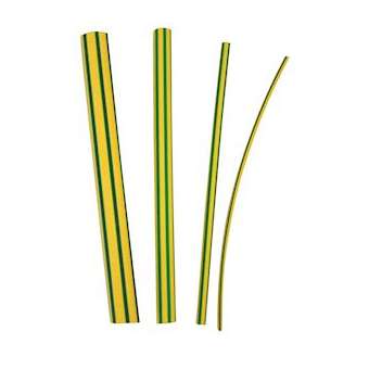 GTI 3000 18/6mm Gaine Thermorétractable paroi fine en barre de 1m Vert/Jaune|3M france-TRM85407