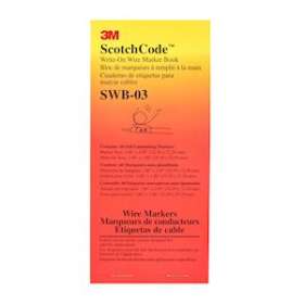Scotchcode SWB-3 Carnet 60 étiquettes 25,4x25,4mm marquage pour câbles 8 à 15mm|3M france-TRM80781