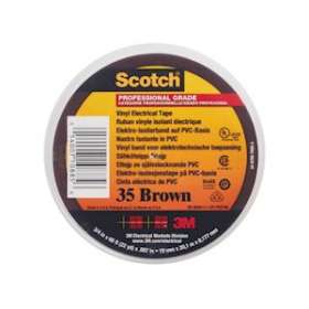 3M Scotch 35 Ruban isolant électrique hautes performances 20m x 19mm Marron|3M france-TRM80053