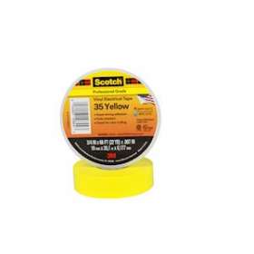 3M Scotch 35 Ruban isolant électrique hautes performances 20m x 19mm Jaune|3M france-TRM80052