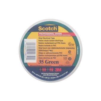 3M Scotch 35 Ruban isolant électrique hautes performances 20m x 19mm Vert|3M france-TRM80056