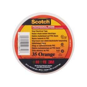 3M Scotch 35 Ruban isolant électrique hautes performances 20m x 19mm Orange|3M france-TRM80054