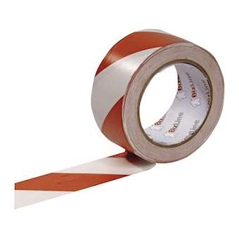 Ruban de signalisation adhésif rouge/blanc 50 mm x 33 m x 0.17 mm|Bizline-BIZ351050