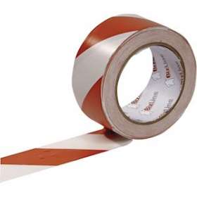 Ruban de signalisation adhésif rouge/blanc 50 mm x 33 m x 0.17 mm|Bizline-BIZ351050