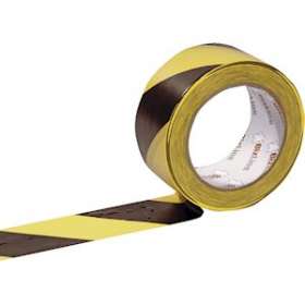 Ruban de signalisation adhésif jaune/noir 50 mm x 33 m x 0.17 mm|Bizline-BIZ351051