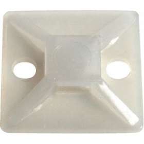 Embase adhésive et à visser 28.6 x 28.6 x 5.3 mm transparente|Bizline-BIZ300019