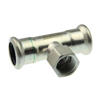 VSH XPress Inox Té mixte taraudé fileté FFF 22xRp1/2x22|Aalberts Integrated Piping Systems BV-IPH6191625