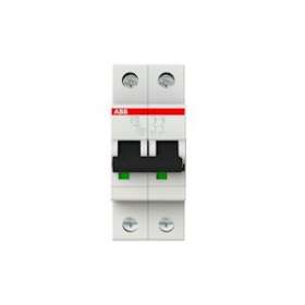 S200 Disjoncteur modulaire- 2P - 10A courbe C - 6000A/10kA (2 modules)-peignable|ABB-ABB352236