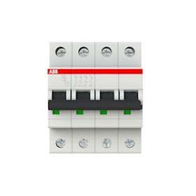 S200 Disjoncteur modulaire- 4P - 63A courbe C - 6000A/10kA (4 modules)-peignable|ABB-ABB352444