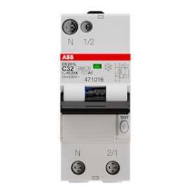 Disjoncteur Différentiel (DS201L) 1P+N 4,5/6Ka C-32A 30mA Ac|ABB-ABB471016