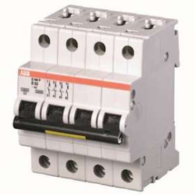 Disjoncteur S204P 4P 10A Courbe C Raccordement à vis - 25KA (4Modules)|ABB-ABB356436