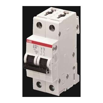 Disjoncteur S202L 2P 6A Courbe C Raccordement à vis - 6KA (2Modules)|ABB-ABB350233