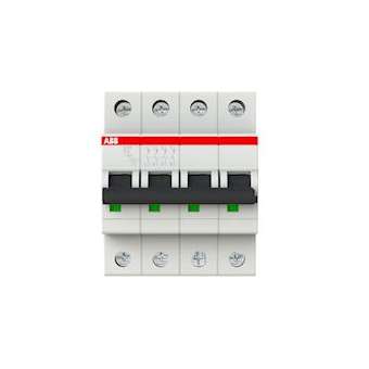 S200 Disjoncteur modulaire- 4P - 6A courbe C - 6000A/10kA (4 modules)-peignable|ABB-ABB352433