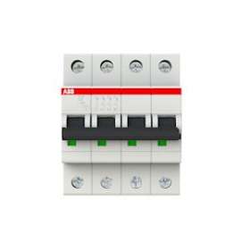 S200 Disjoncteur modulaire- 4P - 6A courbe C - 6000A/10kA (4 modules)-peignable|ABB-ABB352433