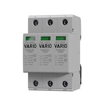 Paraf. Mod compact débro VARIO tripolaire type 1/2 Uc 440V Iimp 12,5kA Up 1,5kV|Adee electronic-ADY176000