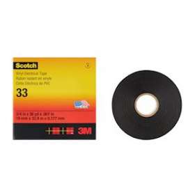 3M Scotch 33 Ruban vinyle isolant électrique noir 33m x 19mm ep. 0,18mm|3M france-TRM80274