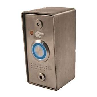 Bouton Poussoir No/Nf Lumineux Monté Sur Une Plaque Inox Pmr|Acie-AIEBOPAC-IS-PMR