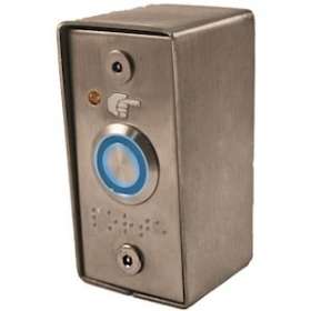 Bouton Poussoir No/Nf Lumineux Monté Sur Une Plaque Inox Pmr|Acie-AIEBOPAC-IS-PMR