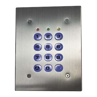 Clavier 1 Relais, 60 Codes, Touches Plastiques, Plaque Inox|Acie-AIESU1-EAB