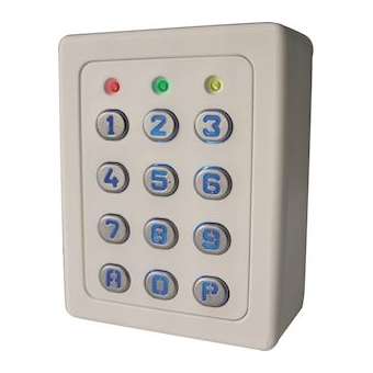 Clavier 4 Relais, 28 Codes, Touches Métalliques, Boîtier Abs Blanc|Acie-AIESU4-TME-B