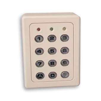 Clavier 4 Relais, 28 Codes, Touches Plastiques, Boîtier Abs Blanc|Acie-AIESU4-BASIC-B