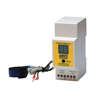 Compteur impulsion foudre alim 230V capteur torique câble 12mm max aff digital|Adee electronic-ADY092910