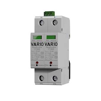 Paraf. Mod. bipolaire fusible intégré, Uc 275V In 5kA, avec TS, Isccr 4,5kA|Adee electronic-ADY171151