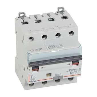 Disjoncteur diff DX³ 6000 -vis- 4P 400V~ -16A - typeAC 300mA - courbe B - 4M|Legrand-LEG411359