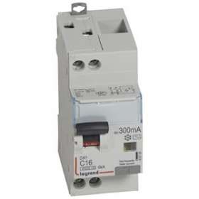 Disjoncteur diff DX³ 4500 - vis/vis -U+N 230V~ 16A -typeAC -300mA -courbe C - 2M|Legrand-LEG410725