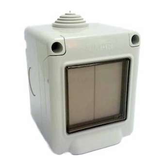Emetteur mural extérieur en saillie 2 touches IP55|Adee electronic-ADY10020022