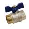 VANNE M/F LAITON MANETTE PAPILLON ALU BLEUE 3/8'
