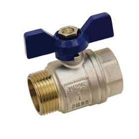 VANNE M/F LAITON MANETTE PAPILLON ALU BLEUE 3/8'|Adg-AF9207P-12