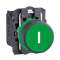 Harmony XB5 - bouton poussoir impulsion - D22 - marqué - vert - 1F - vis étrier