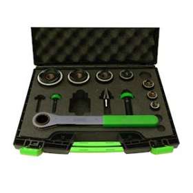 Coffret 9 poinçons et matrices e-vo3, PE 9 à 48, avec axes Polydiam et clé|Agi robur-AGI011785