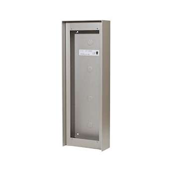 Cadre saillie aluminium avec visière 4 modules p/gt|Aiphone-AIPGT104HB