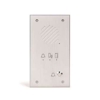 Platine tél. enc. alu. 1 bp, synthèse vocale, 4 N°jour & 4 N° nuit|Aiphone-AIPTLI1