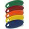 Pack de 5 badges bi-color pour ugvbt&cugvbt, gris-bleu/jaune/orange/rouge/vert