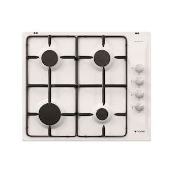 Table émail gaz 60 cm - 4 foyers gaz - 7,5 kW - Manettes latérales|Airlux-ALXGTL64WH