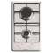 Domino inox gaz 30 cm - 2 foyers gaz - 4 kW - Manettes frontales