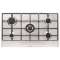 Table inox gaz 90 cm - 5 foyers dont 1 triple couronne - 11,3 kW - Manettes