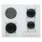 Table verre mixte 60 cm - 3 foyers gaz + 1 foyer électrique - 5,65 + 1,5 kW|Airlux-ALXGV647WH