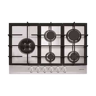 Table inox gaz 75 cm - 5 foyers gaz dont 1 Dual Excentré - 12 kW - Manettes|Airlux-ALXAT851HIX