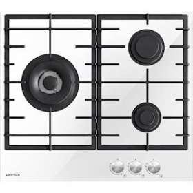 Table verre gaz 60 cm - 3 foyers dont 1 triple couronne 4 kW - 6,75kW - Manettes|Airlux-ALXATV63TWH