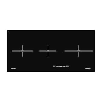 Table induction 80 x 37 cm - 3 foyers - 3 boosters - 6,7 kW - Slider - minuteurs|Airlux-ALXATI83BK